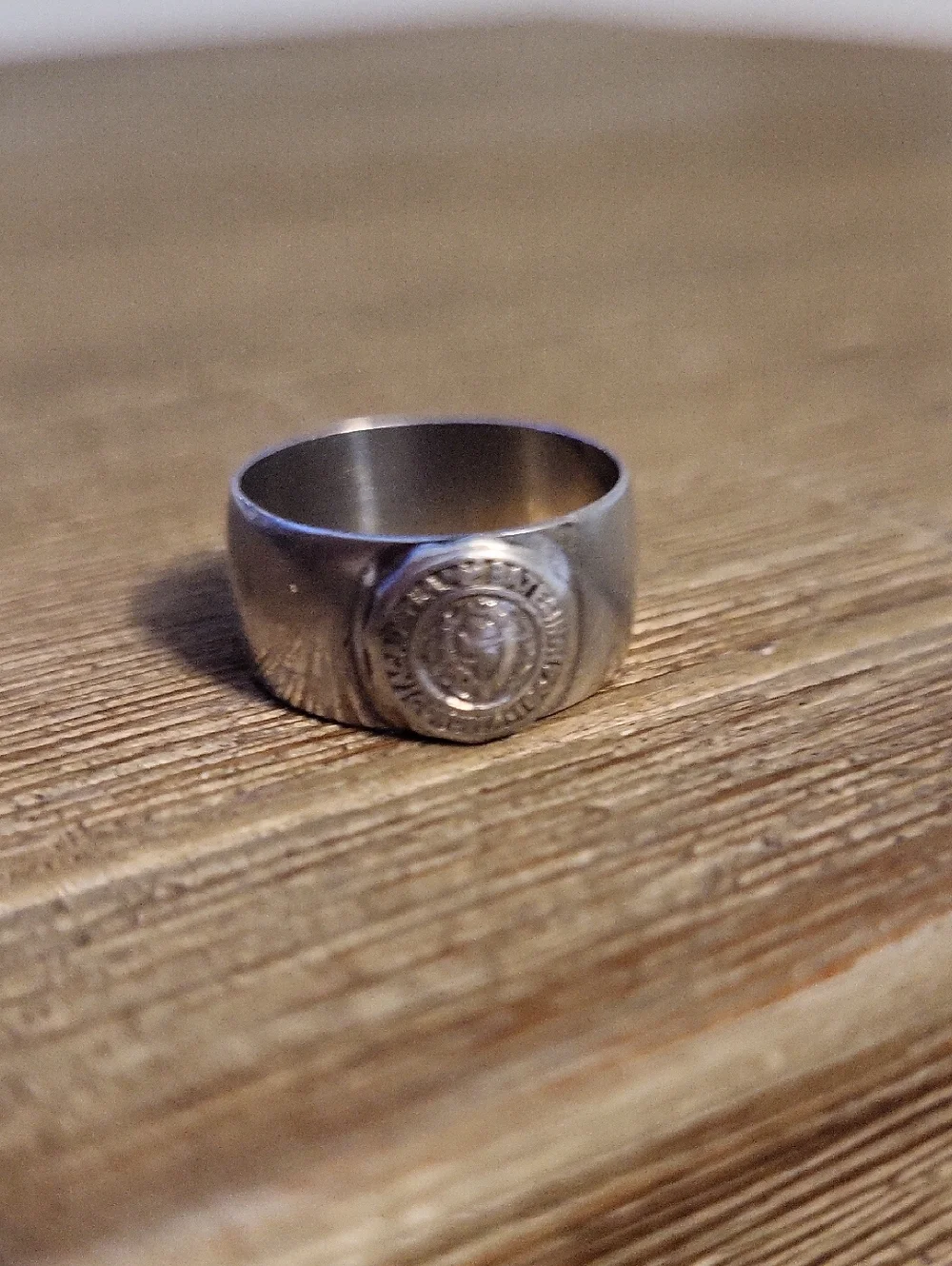 Vintage Sterling Silver Bates College Seal Signet Ring